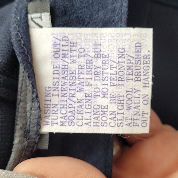 Vintage Mosskito Suede Navy high rise pants large - Picture 5 of 10